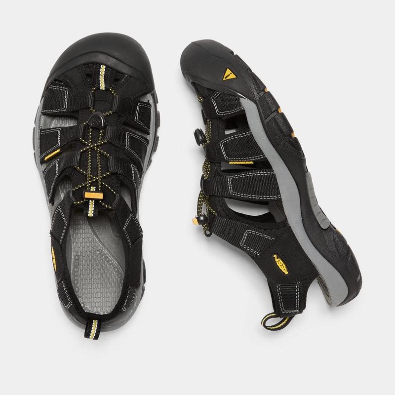 Keen Newport H2 Mens Hiking Sandals Black Discount (5364-JXYGB)